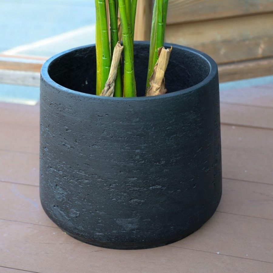 Anto Black Cement Planter 13” | Cement Cement Cement