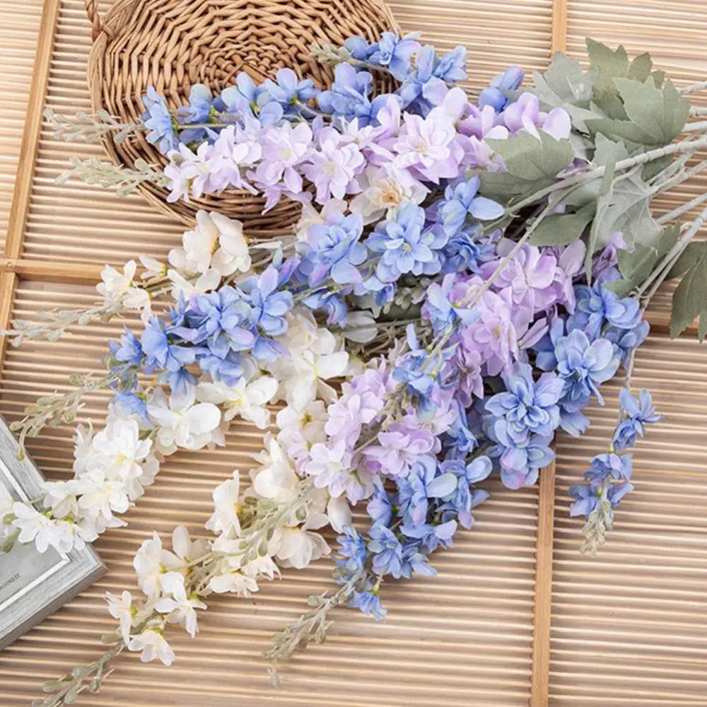 Artificial Delphinium Flower Bouquet | Small Floral & Foliage Decor Decor Small Floral & Foliage Decor