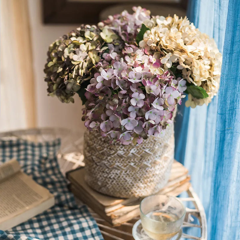 Artificial Silk Hydrangea Flower Bouquet | Small Floral & Foliage Decor Decor Small Floral & Foliage Decor