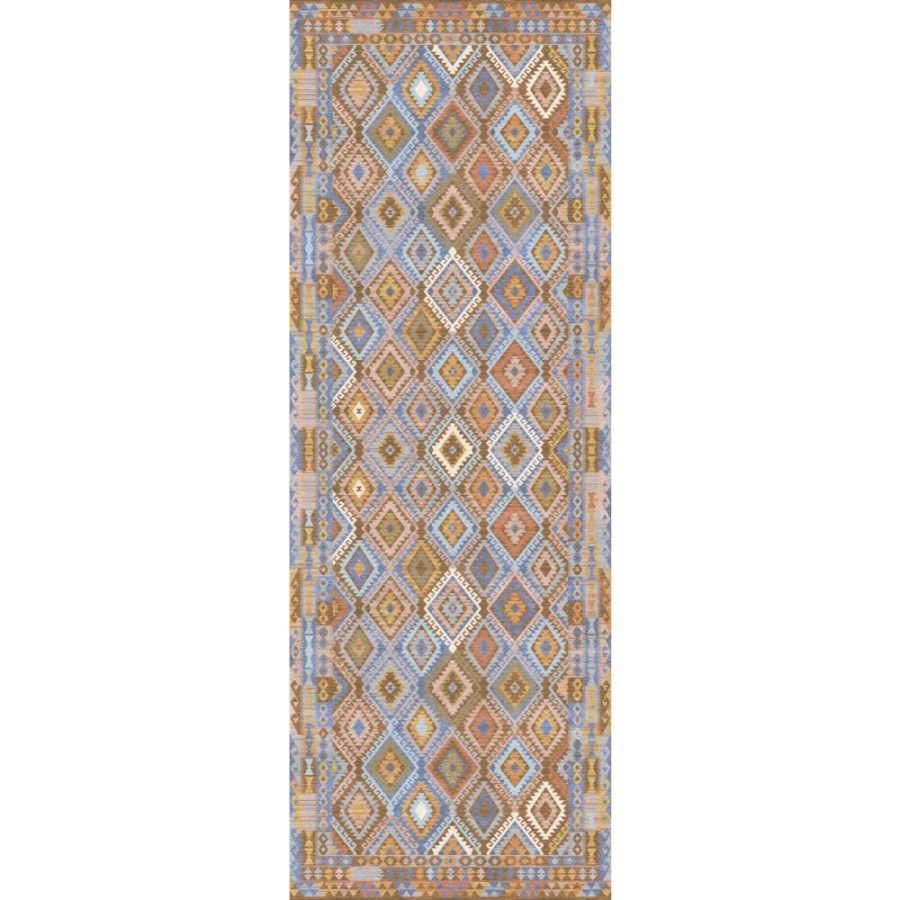 Assania Blue Brown Multi Rug – 2.5×16 Rugs – Premium Linen | 2.5×16 Rugs 2.5x16 Rugs 2.5x16 Rugs