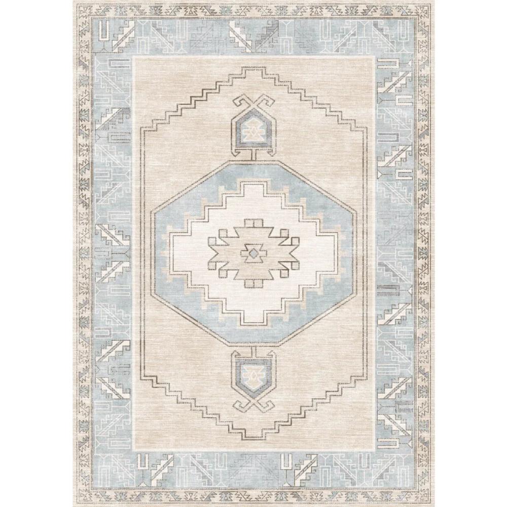 Barbara Light Blue Beige Rug – 2.5×7 Rugs – Premium Linen | 2.5×7 Rugs 2.5x7 Rugs 2.5x7 Rugs