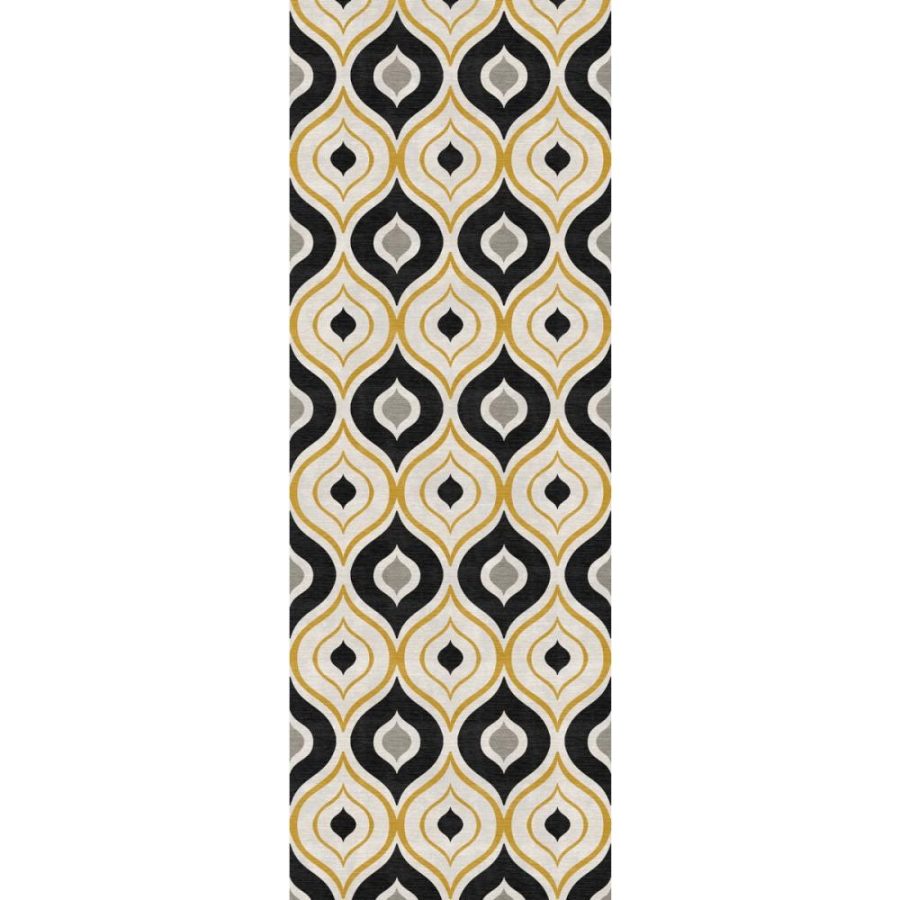 Benett Beige Yellow Black Rug – 3×5 Rugs – Premium Linen | 3×5 Rugs 3x5 Rugs 3x5 Rugs