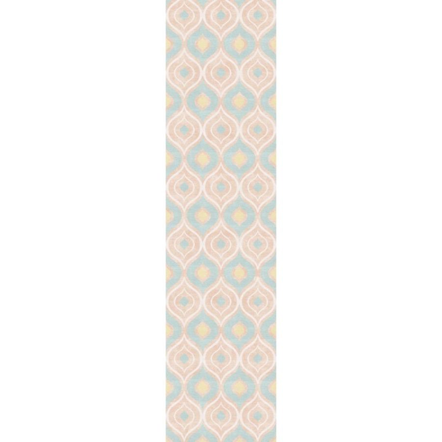 Benett Teal Coral Yellow Rug – 5×7 Rugs – Premium Linen | 5×7 Rugs 5x7 Rugs 5x7 Rugs