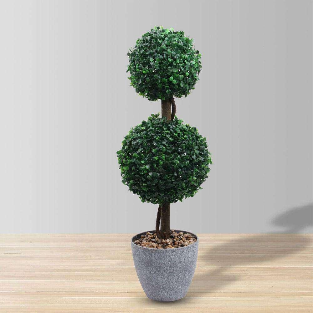 Bristol Faux Potted Boxwood Topiary Plant 26” | Artificial Plants & Trees Artificial Boxwood Topiary Artificial Boxwood Topiary