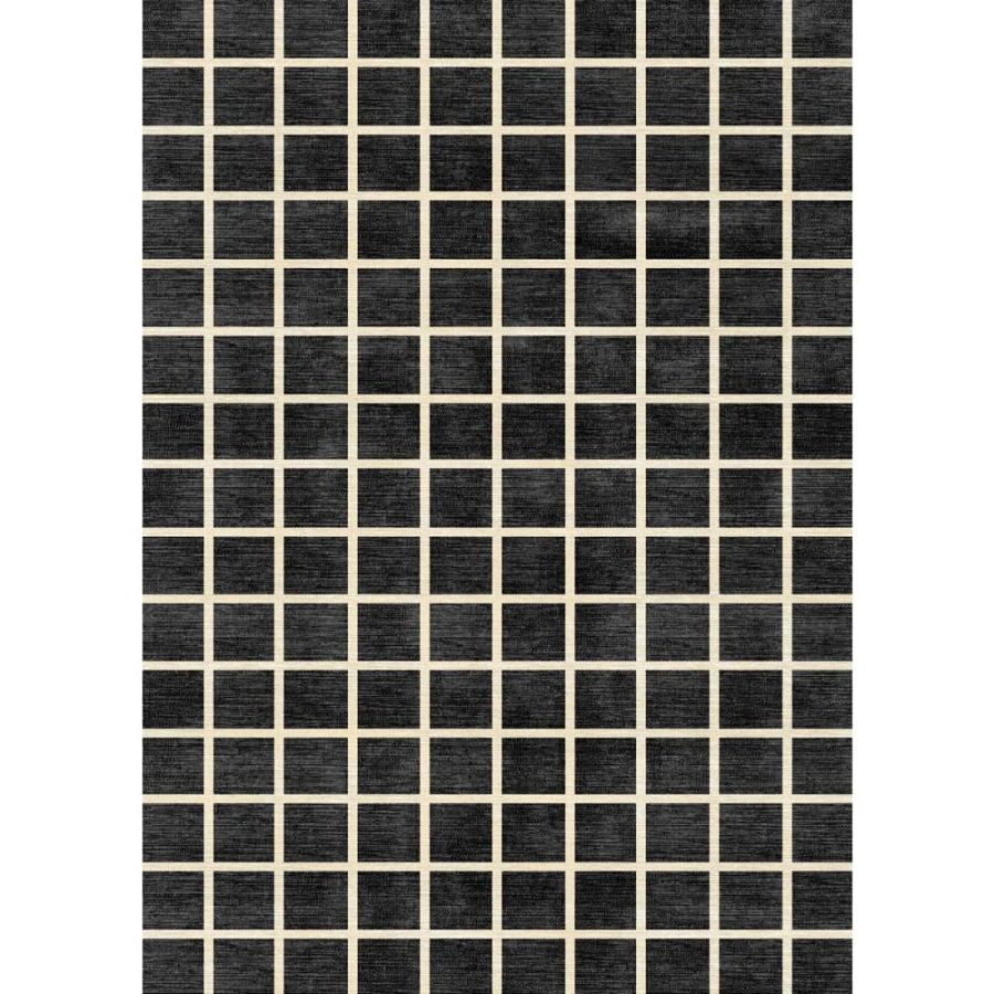 Caper Black Natural Checkered Rug – 5×7 Rugs – Premium Linen | 5×7 Rugs 5x7 Rugs 5x7 Rugs