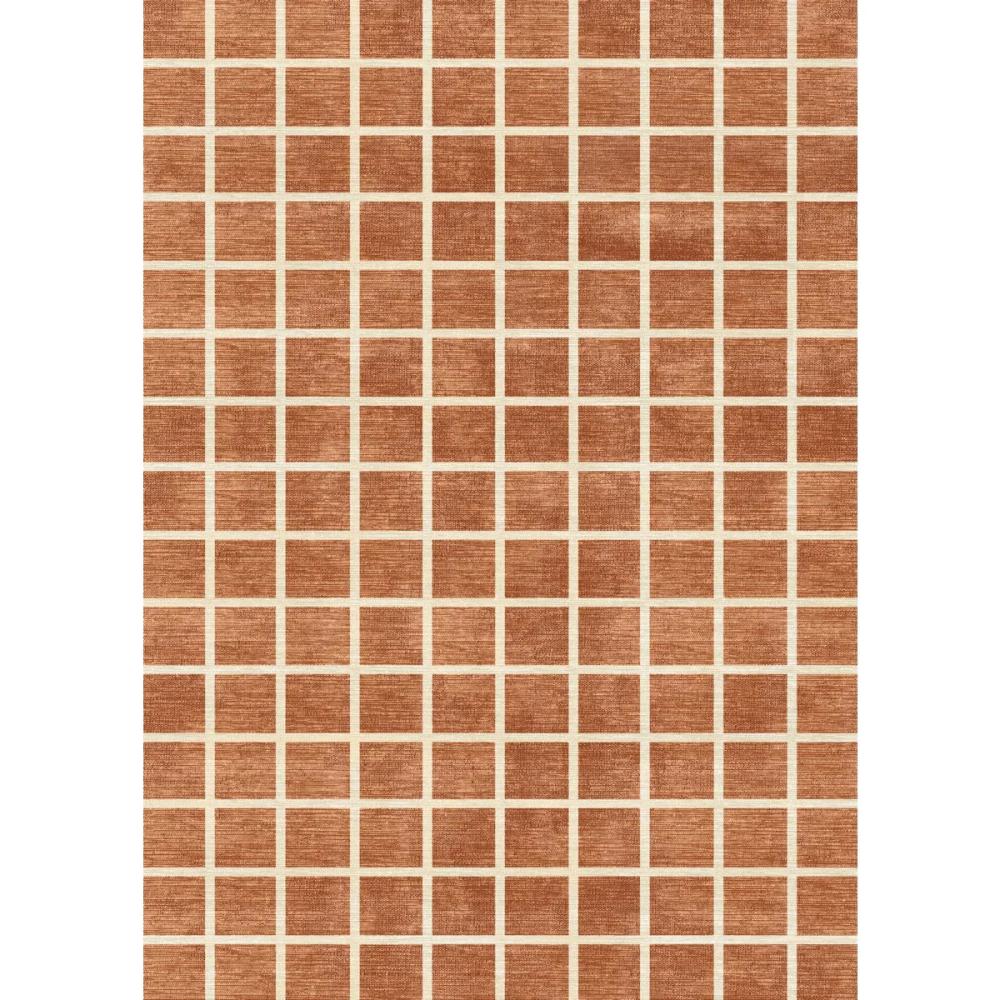 Caper Orange Natural Checkered Rug – 8×10 Rugs – Premium Linen | 8×10 Rugs 8x10 Rugs 8x10 Rugs