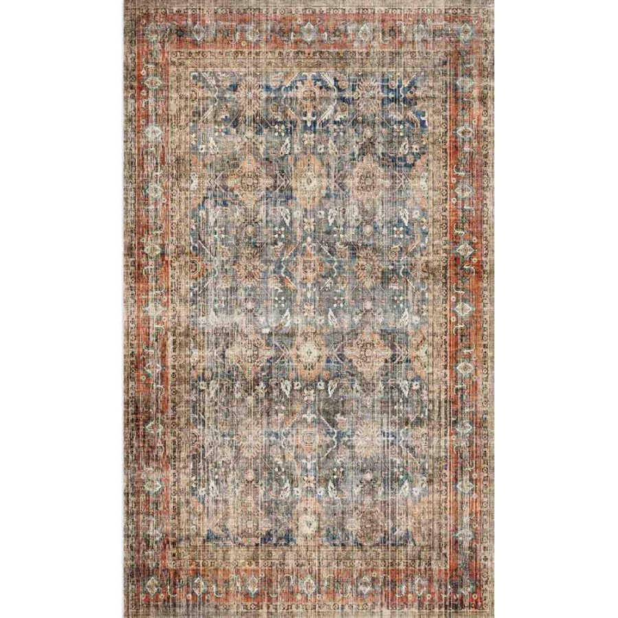 Clara Orange Blue Rug – 9×12 Rugs – Premium Linen | 9×12 Rugs 9x12 Rugs 9x12 Rugs