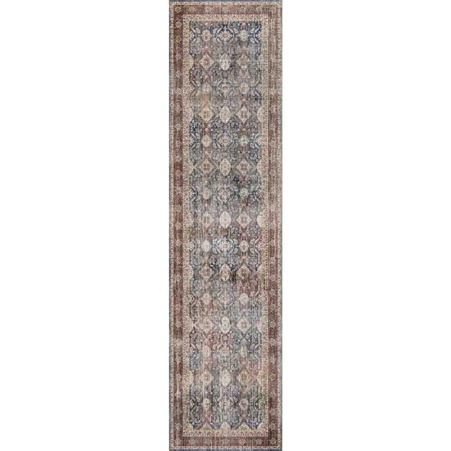 Clara Red Blue Rug – 5×7 Rugs – Premium Linen | 5×7 Rugs 5x7 Rugs 5x7 Rugs