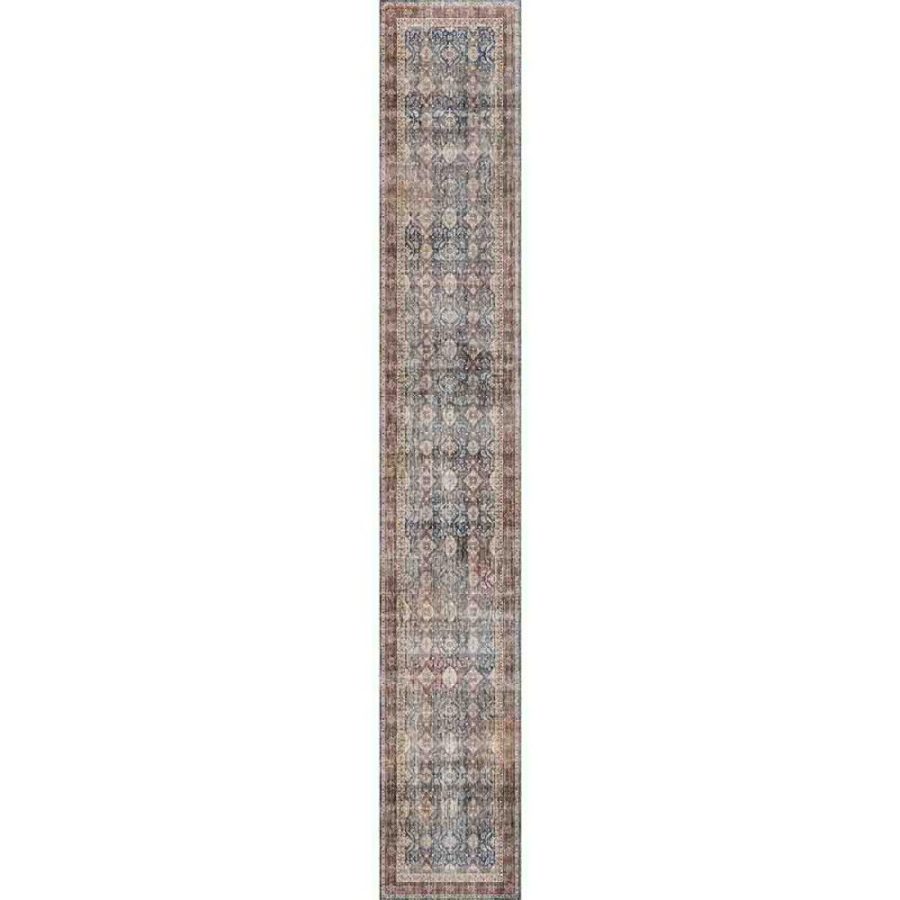 Clara Red Blue Rug – 5×7 Rugs – Premium Linen | 5×7 Rugs 5x7 Rugs 5x7 Rugs