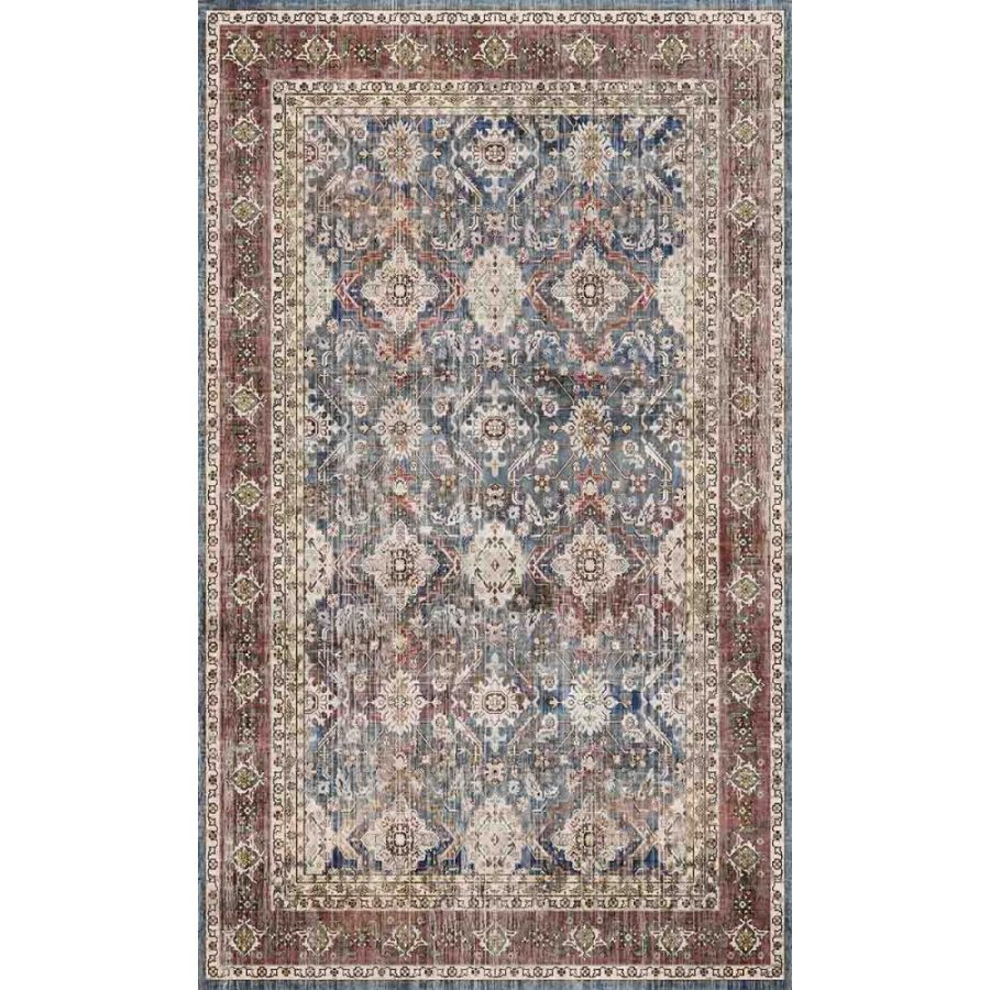 Clara Red Blue Rug – 5×7 Rugs – Premium Linen | 5×7 Rugs 5x7 Rugs 5x7 Rugs