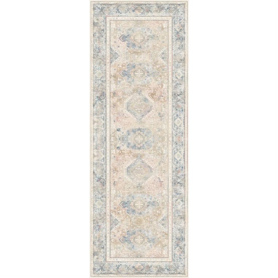 Elera Blue Red Beige Rug – 5×7 Rugs – Premium Linen | 5×7 Rugs 5x7 Rugs 5x7 Rugs