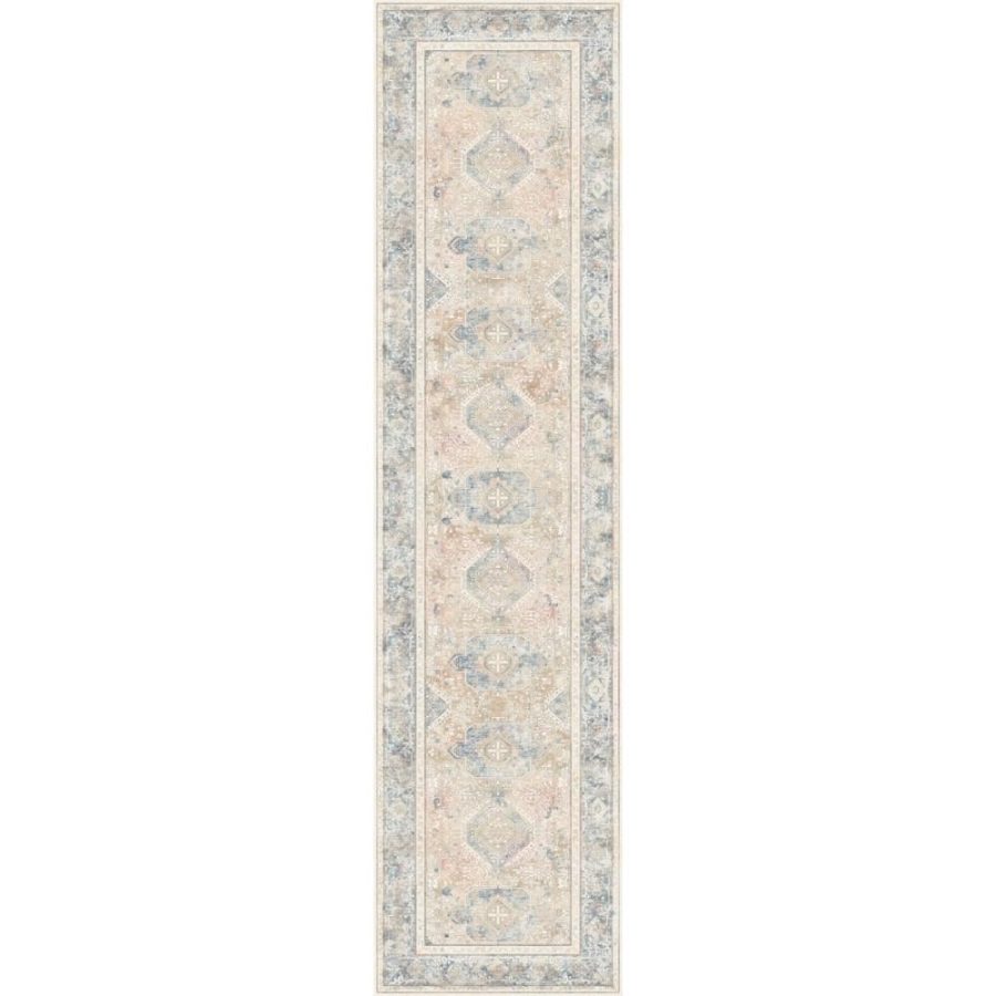 Elera Blue Red Beige Rug – 5×7 Rugs – Premium Linen | 5×7 Rugs 5x7 Rugs 5x7 Rugs