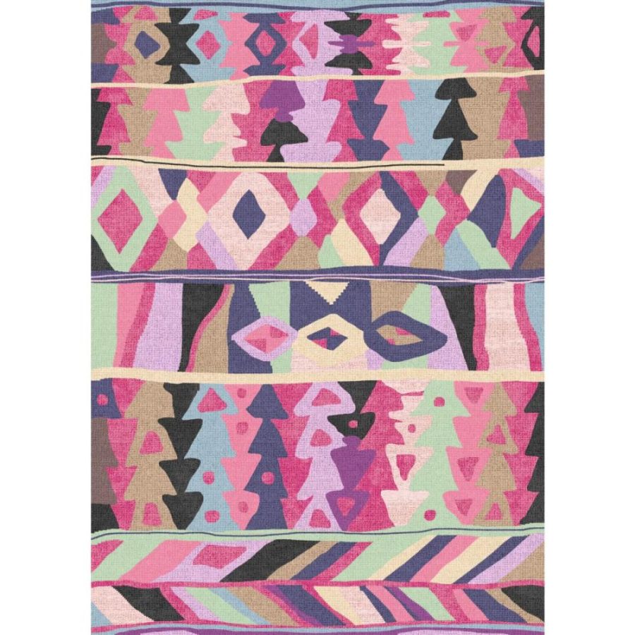 Fafela Pink Purple Multicolor Rug – 6×9 Rugs – Premium Linen | 6×9 Rugs 6x9 Rugs 6x9 Rugs