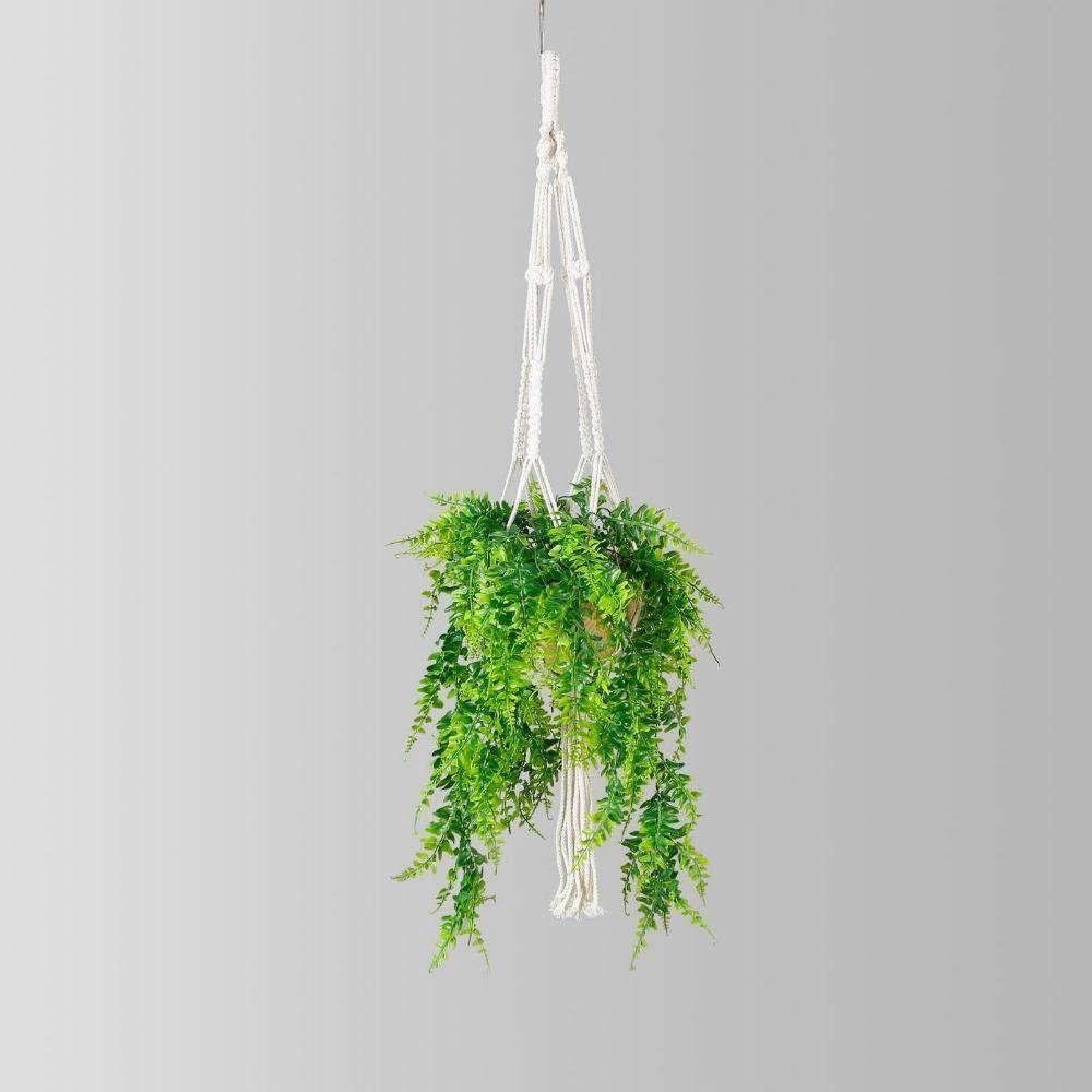 Franco Faux Potted Macrame Hanging Plant (3.8 Feet) | Artificial Plants & Trees Artificial Plants Artificial Plants & Trees