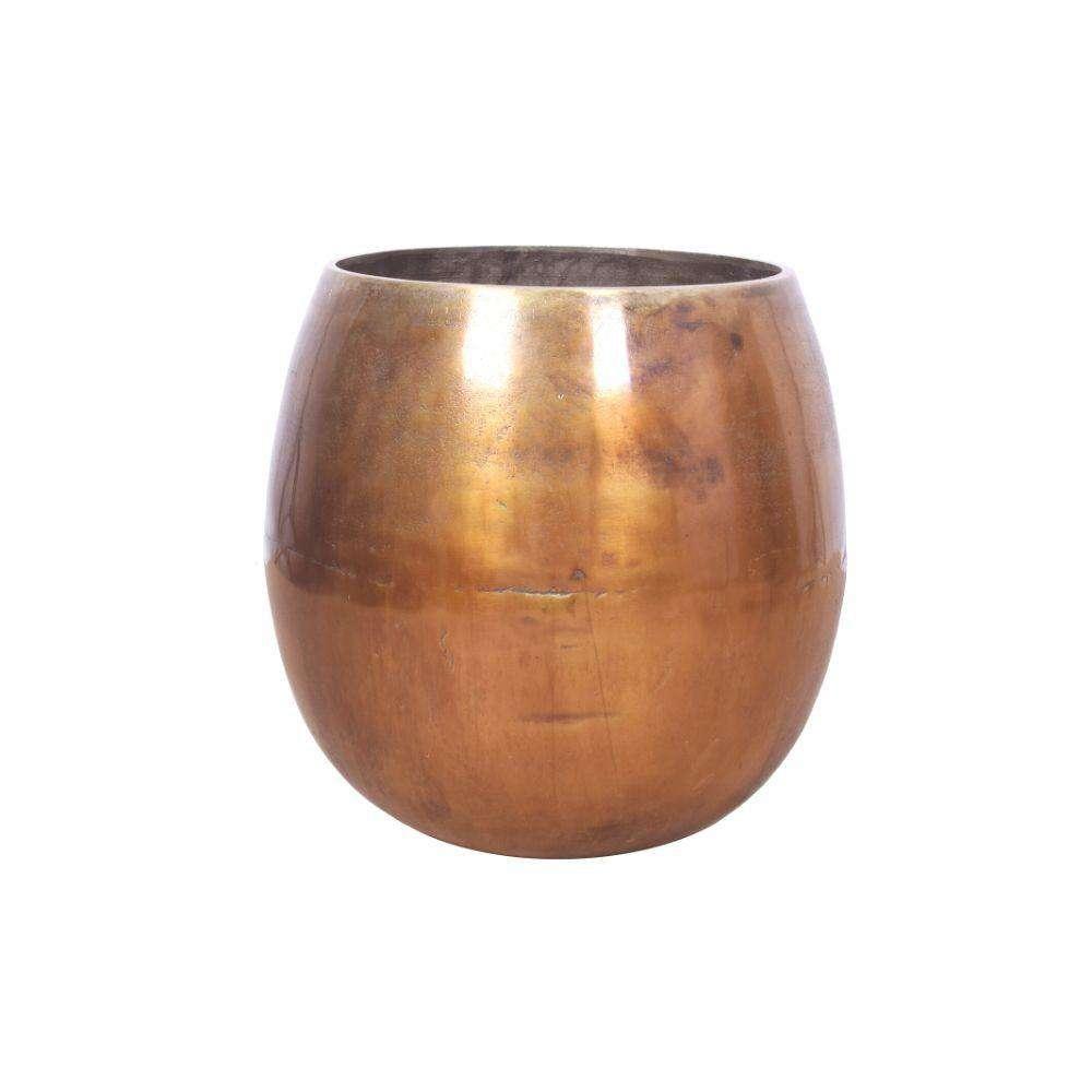 Gaby – Copper Brass Mid-Century Planter (Multiple Sizes) | Brass Brass Brass