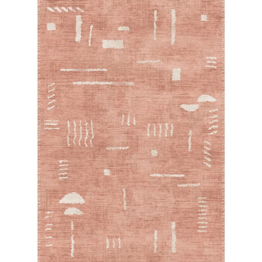 Jama Coral Pink Rug – 5×7 Rugs – Premium Linen | 5×7 Rugs 5x7 Rugs 5x7 Rugs