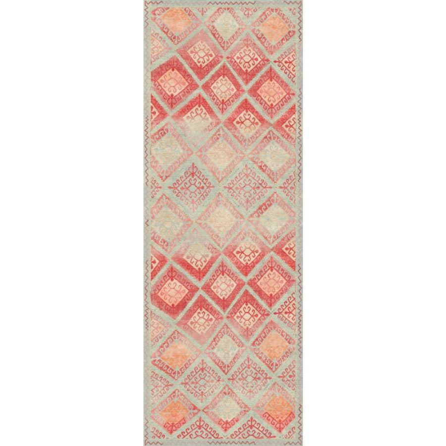 Kazna Orange Teal Rug – 5×7 Rugs – Premium Linen | 5×7 Rugs 5x7 Rugs 5x7 Rugs