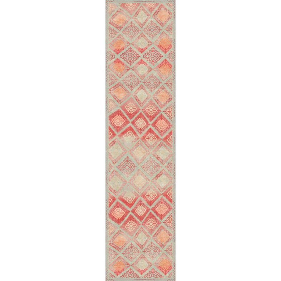 Kazna Orange Teal Rug – 5×7 Rugs – Premium Linen | 5×7 Rugs 5x7 Rugs 5x7 Rugs