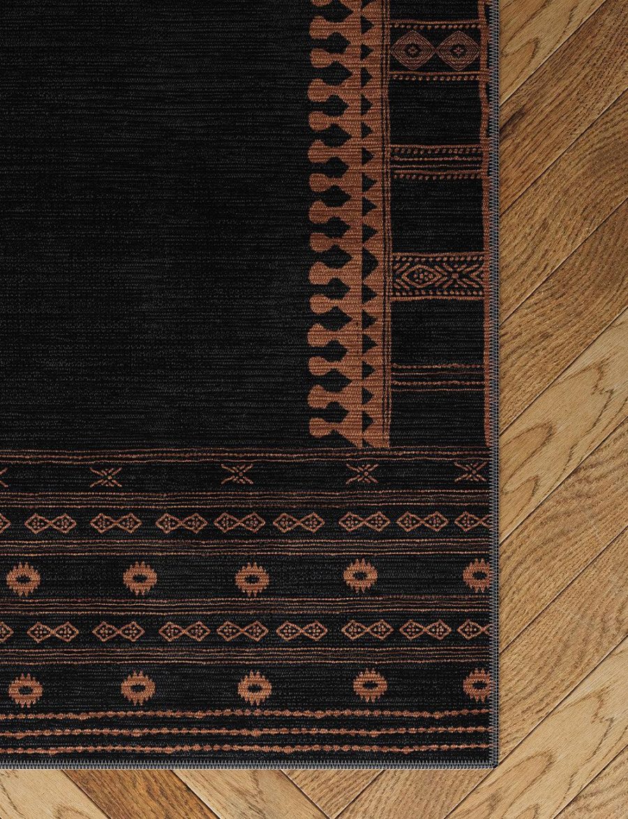 Mazela Black Rug – 8×10 Rugs – Premium Linen | 8×10 Rugs 8x10 Rugs 8x10 Rugs