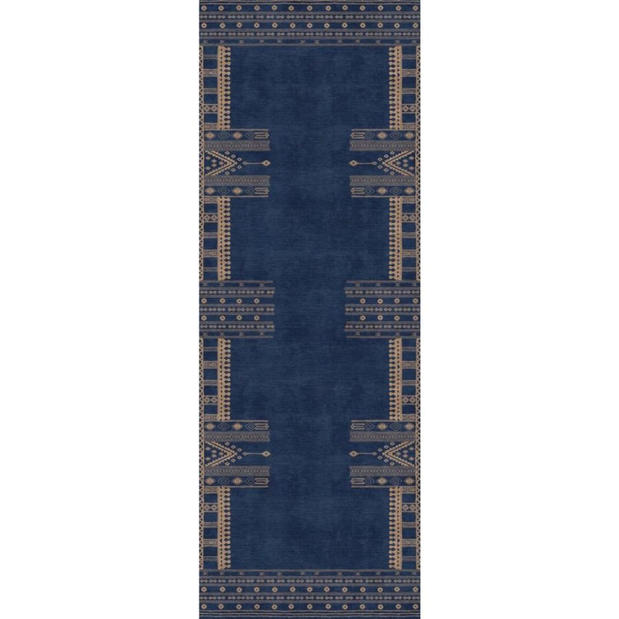 Mazela Navy Rug – 2.5×7 Rugs – Premium Linen | 2.5×7 Rugs 2.5x7 Rugs 2.5x7 Rugs