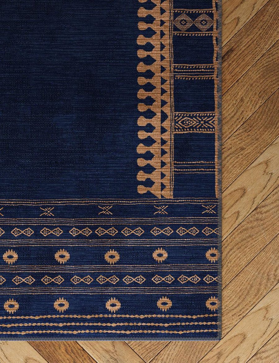 Mazela Navy Rug – 2.5×7 Rugs – Premium Linen | 2.5×7 Rugs 2.5x7 Rugs 2.5x7 Rugs