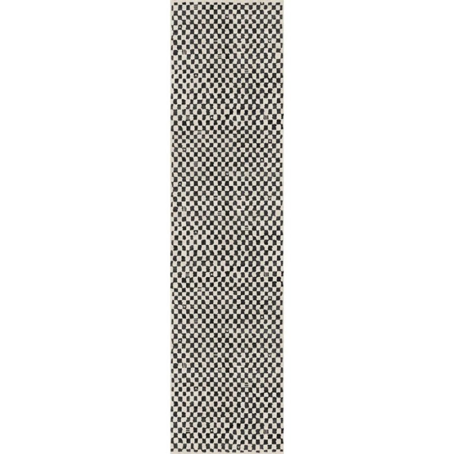 Metro Checkered Black & White Rug – 5×7 Rugs – Premium Linen | 5×7 Rugs 5x7 Rugs 5x7 Rugs