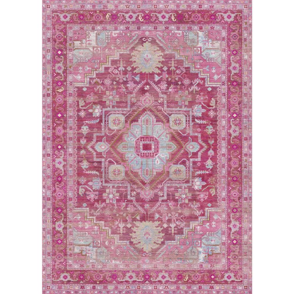 Ozana Pink Teal Rug – 5×7 Rugs – Premium Linen | 5×7 Rugs 5x7 Rugs 5x7 Rugs