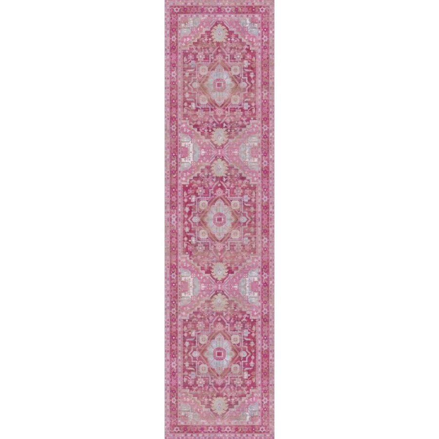 Ozana Pink Teal Rug – 5×7 Rugs – Premium Linen | 5×7 Rugs 5x7 Rugs 5x7 Rugs