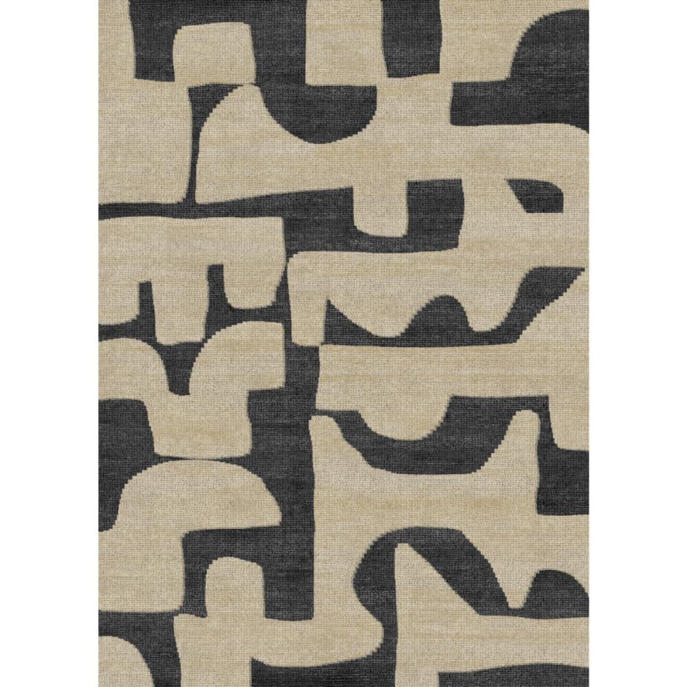 Puzla Natural Black Rug – 5×7 Rugs – Premium Linen | 5×7 Rugs 5x7 Rugs 5x7 Rugs