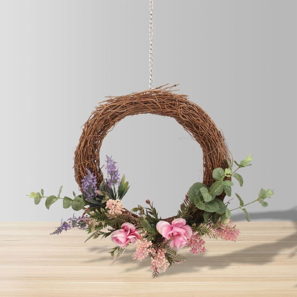 Rosalie Artificial Floral Wreath 19.7” | Artificial Wreaths Artificial Wreaths Artificial Wreaths