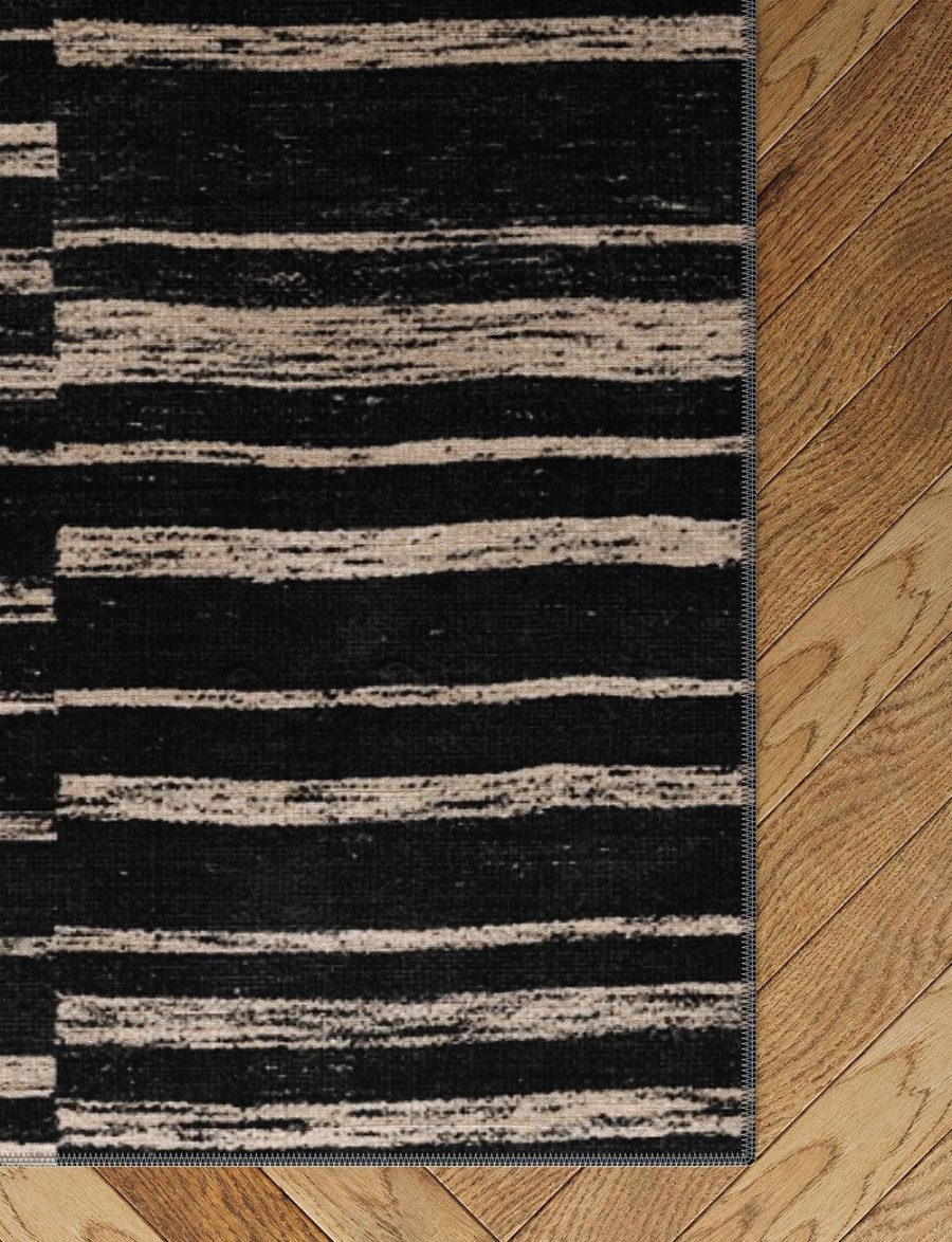 Sahara Black & Natural Rug – 6×9 Rugs – Premium Linen | 6×9 Rugs 6x9 Rugs 6x9 Rugs