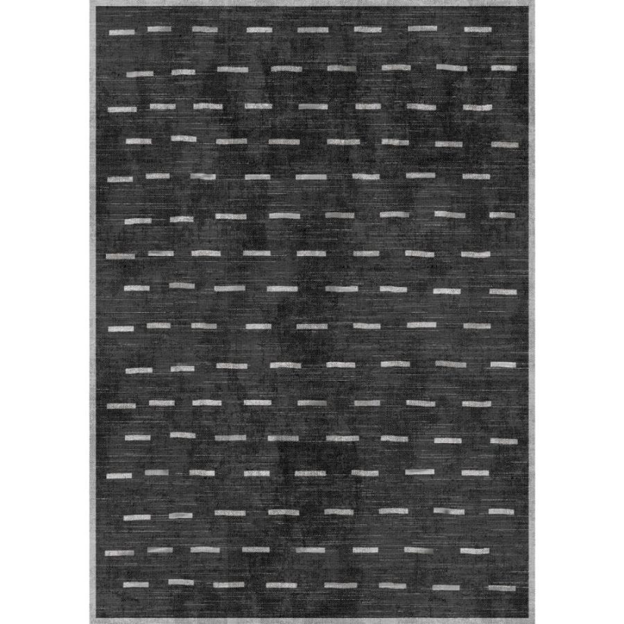 Sando Black Grey Rug – 6×9 Rugs – Premium Linen | 6×9 Rugs 6x9 Rugs 6x9 Rugs