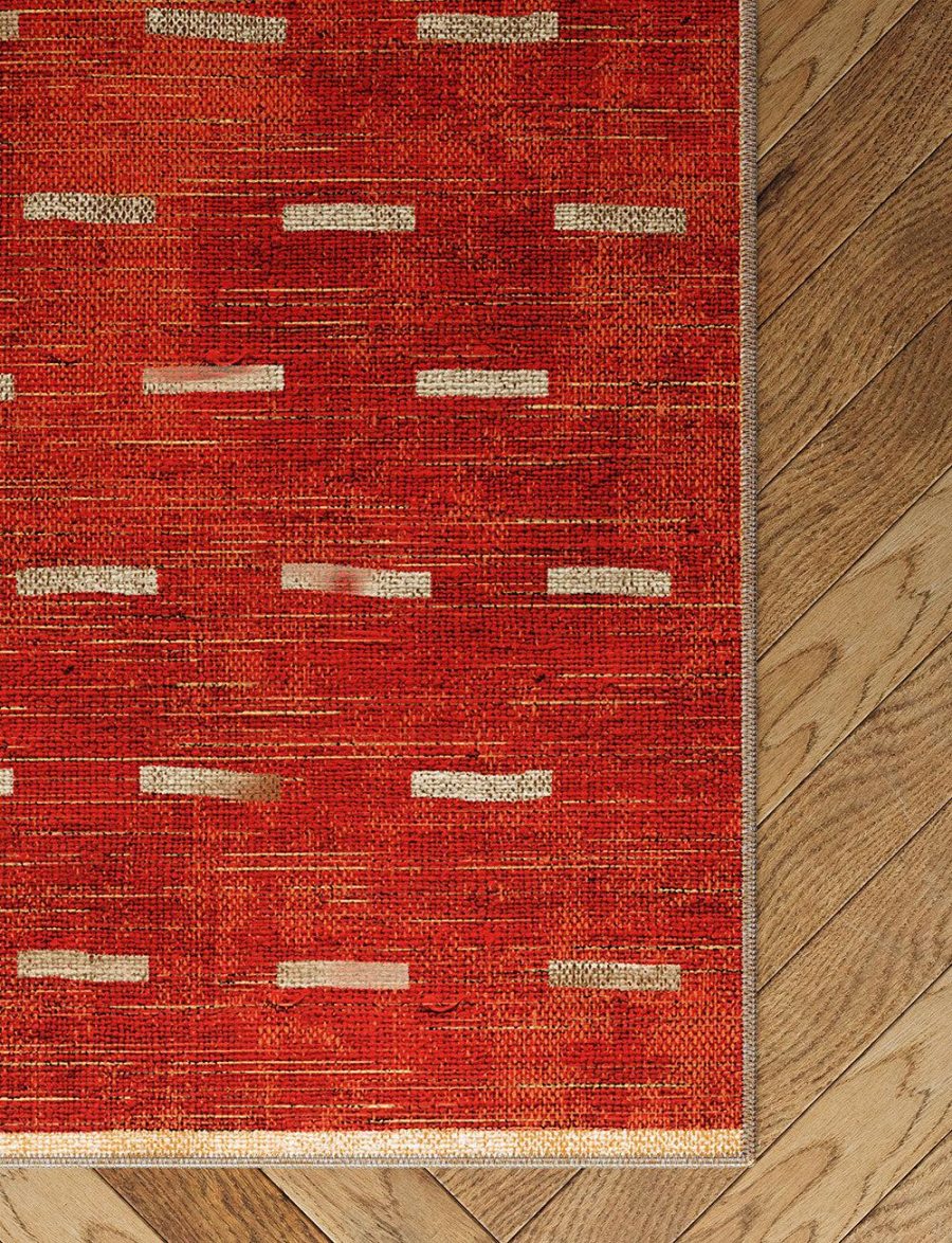 Sando Burnt Orange Natural Rug – 6×9 Rugs – Premium Linen | 6×9 Rugs 6x9 Rugs 6x9 Rugs