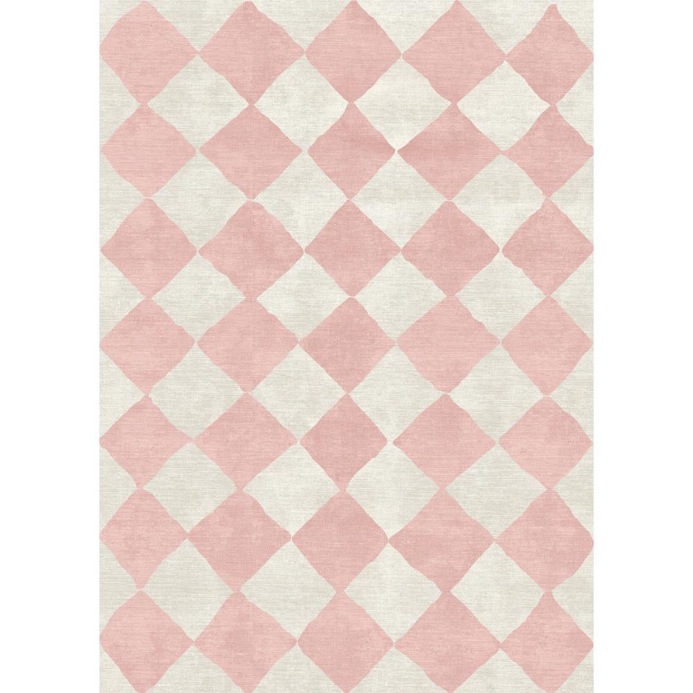 Trestres Checkered Malibu Pink & Ivory Rug – 5×7 Rugs – Premium Linen | 5×7 Rugs 5x7 Rugs 5x7 Rugs