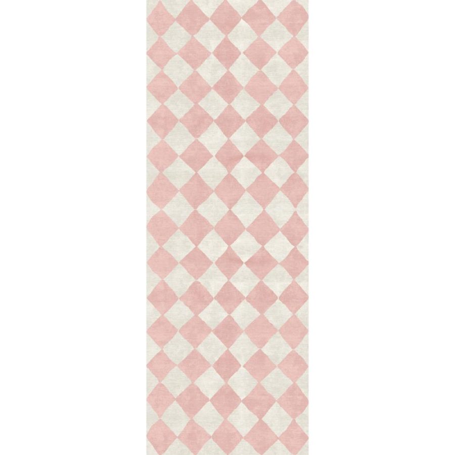 Trestres Checkered Malibu Pink & Ivory Rug – 5×7 Rugs – Premium Linen | 5×7 Rugs 5x7 Rugs 5x7 Rugs