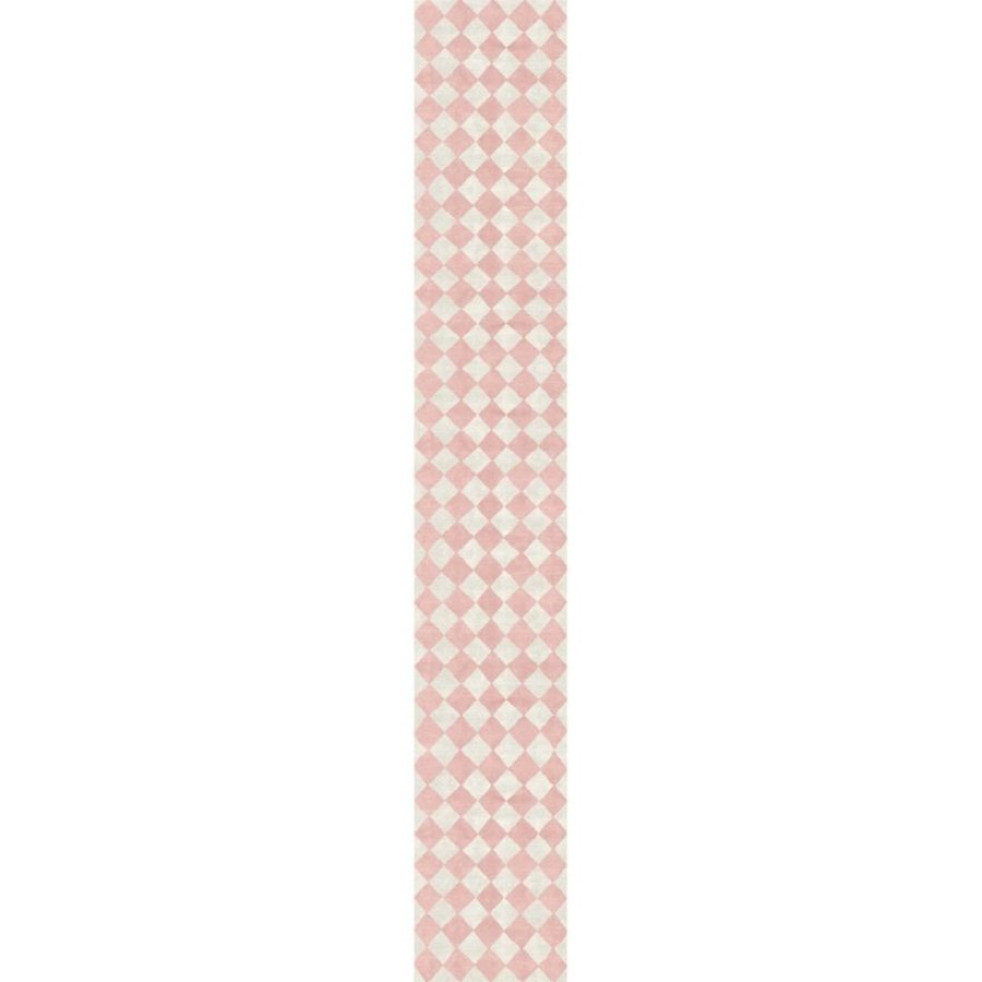 Trestres Checkered Malibu Pink & Ivory Rug – 5×7 Rugs – Premium Linen | 5×7 Rugs 5x7 Rugs 5x7 Rugs