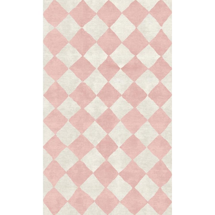 Trestres Checkered Malibu Pink & Ivory Rug – 5×7 Rugs – Premium Linen | 5×7 Rugs 5x7 Rugs 5x7 Rugs