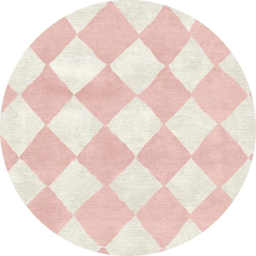 Trestres Checkered Malibu Pink & Ivory Rug – 5×7 Rugs – Premium Linen | 5×7 Rugs 5x7 Rugs 5x7 Rugs