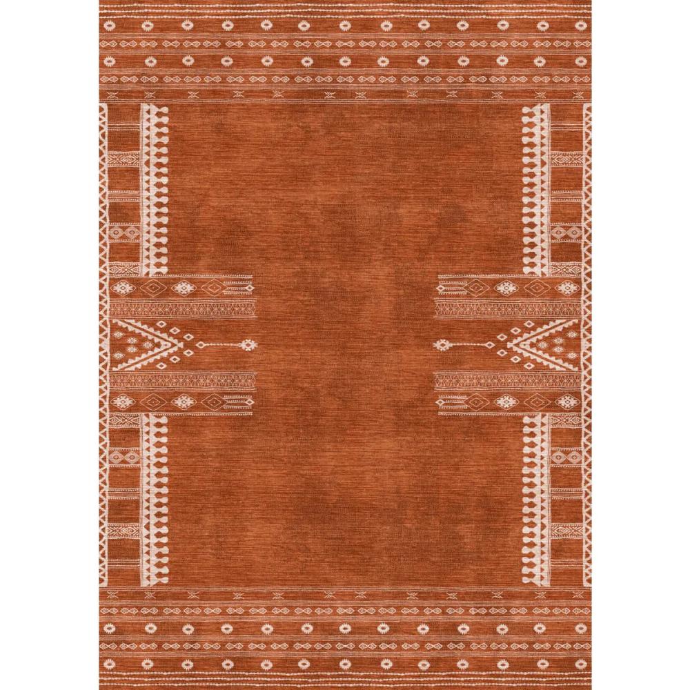 Mazela Orange Rug – 5×7 Rugs – Premium Linen | 5×7 Rugs 5x7 Rugs 5x7 Rugs